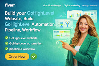 setup gohighlevel automation, gohighlevel website, pipeline and opportunity