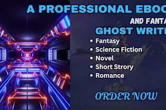 ghostwrite fantasy science fiction novel short stories romance as book writer