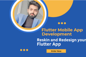 reskin and redesign your flutter app android and IOS