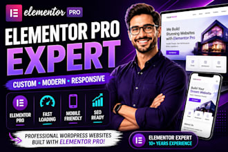 design a professional wordpress website using elementor pro