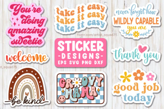do custom vinyl decal stickers, typography sticker svg