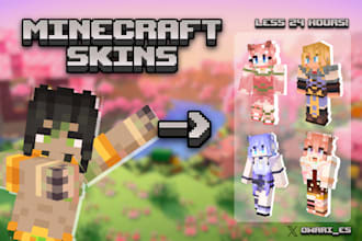 create custom high quality minecraft skins in less than 24 hours