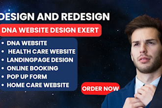 design a nonprofit website that focuses on healthcare, dna testing, and communit