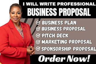 write investor ready business plan sponsorship marketing proposal pitch deck