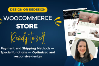 design or redesign wordpress ecommerce store