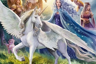 create fantasy watercolor characters and illustrations