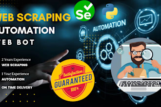 do web bot , automation , web scraping and many more