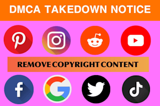 takedown infringing defaming report on tiktok,reddit,google,twitter,fb,yt dmca