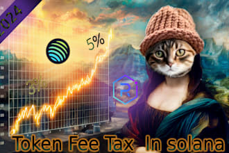 create token in solana with transaction tax fee, burn, custom address token 2022