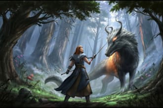 create a unique fantasy book cover illustration