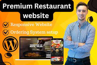 build wordpress food grocery cafe premium website