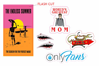 design a custom vinyle sticker, decal, diecut, badge