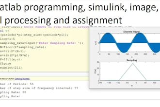 do matlab programming, simulink, image, signal processing and assignment