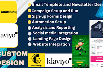 do mailchimp template design, marketing and automation