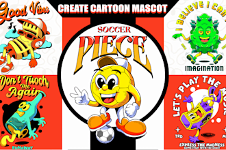 design a custom vintage mascot cartoon character logo