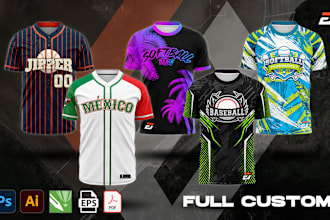 design all kind softball or baseball jersey uniform