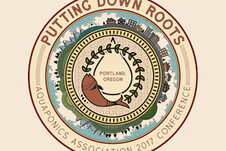 make a modern hand drawn vintage retro logo design