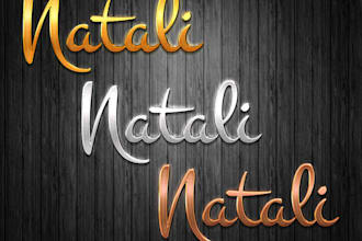 write your name in gold, silver, copper style any font