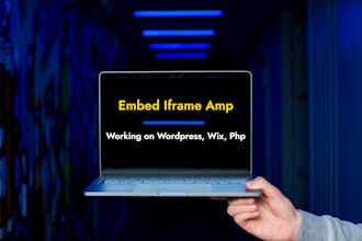 set up embedded iframes for website, wordpress, and amp