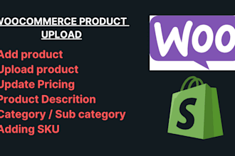 add products upload products to shopify woocommerce store