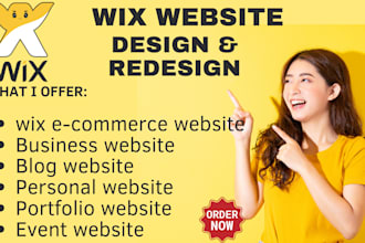 design, redesign wix business website 3d wix studio ecommerce wix blog clone wix