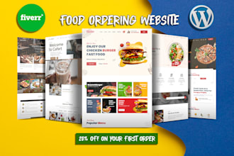 build food ordering platform, cafe, bakery, restaurant website and food website