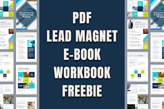 do your PDF lead magnet, workbook, worksheet, checklist, ebook design