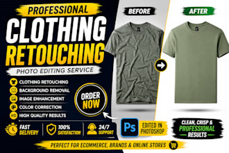 do clothing photo retouching, apparel photos