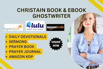 format, design daily devotional, prayer journal, sermon book christian ebook