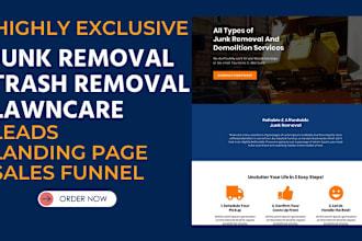 junk removal leads trash removal sales funnel junk removal lawncare website