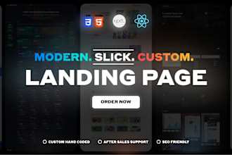 design and develop modern landing page for high conversions