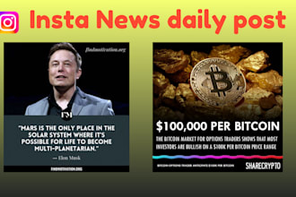 design instagram news posts daily for a month