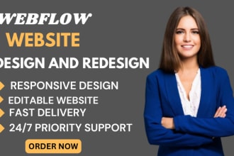 design and redesign responsive webflow website, figma to webflow, webflow expert