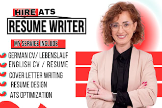 craft german lebenslauf ats CV, english ats resume, cover letter writing