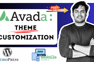 create or customize your wordpress avada theme website