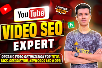 be your youtube video SEO expert and channel growth specialist