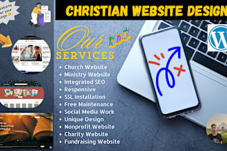 be christian website designer and church nonprofit business