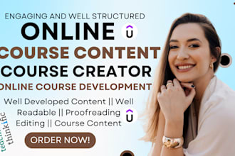 create online course content, course development, course outline, online course
