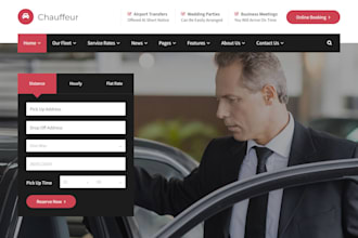 build taxi booking website, chauffeur website, limousine website, taxi website