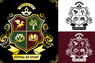 design coat of arms shield royal emblem family crest logo