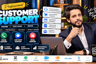 be your customer support agent for phone and chat