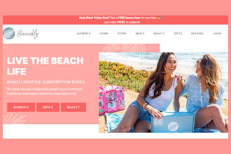 design subscription box shopify store, subscription website, membership website