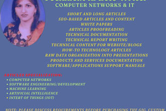do SEO based article writing for computer networks, IT and telecom