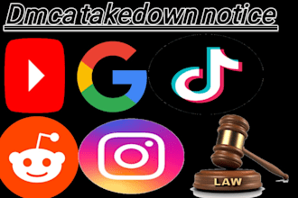 takedown copyright and harassing content from facebook,instagram, reddit,tiktok