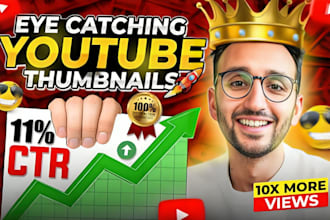 make attractive youtube thumbnail in 3 hours