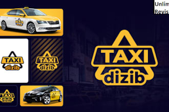 do cab taxi booking car rental business website logo