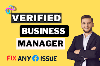 fix and provide facebook business manager with profile or immortal bm within 1hr