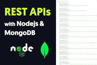 develop nodejs rest apis or backend with mongodb