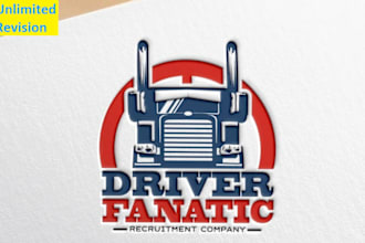 do attractive trucking dispatcher transport truck logo