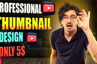 design professional catchy and unique youtube thumbnail